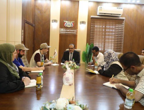 وزير الصحة يلتقي المدير التنفيذي بالإنابة لمنظمة ميد جلوبال اليمن